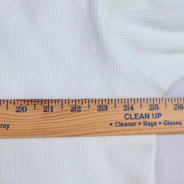 John Galt Nantucket Graphic Thermal Top‎ Women OS White Blue Cropped Waffle Knit - Image 11