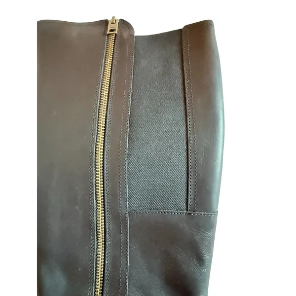Timberland Boots Womens Size 11 Black Leather Knee High Riding Boot Side Zip - Image 6