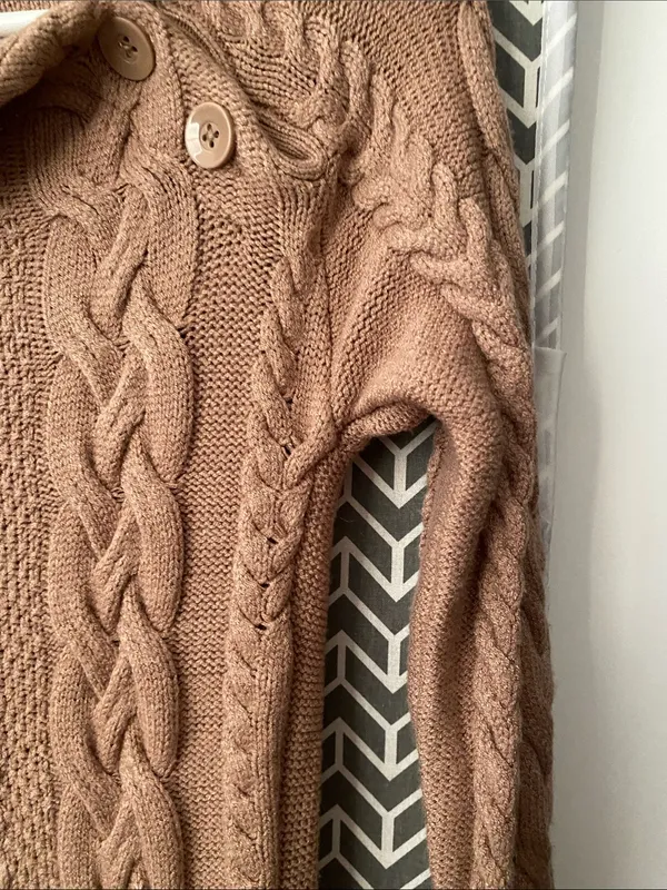 Sweater Dress As Shown Size S Tan - Image 3
