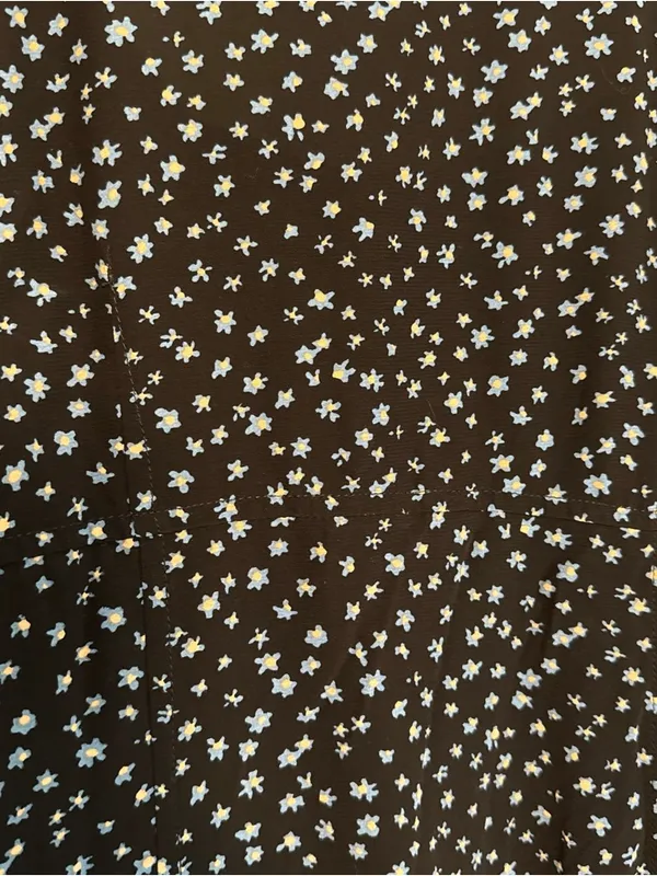 NWT Madewell Seamed Long Sleeve Mini Dress Ditsy Floral Black Size 8 - Image 6