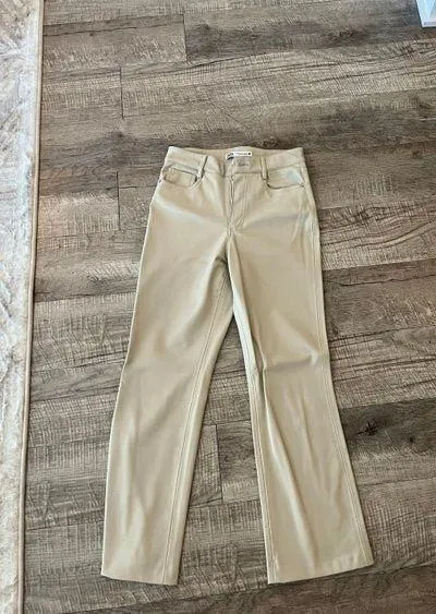 ZARA Mini Flare Leather Pants - Image 2