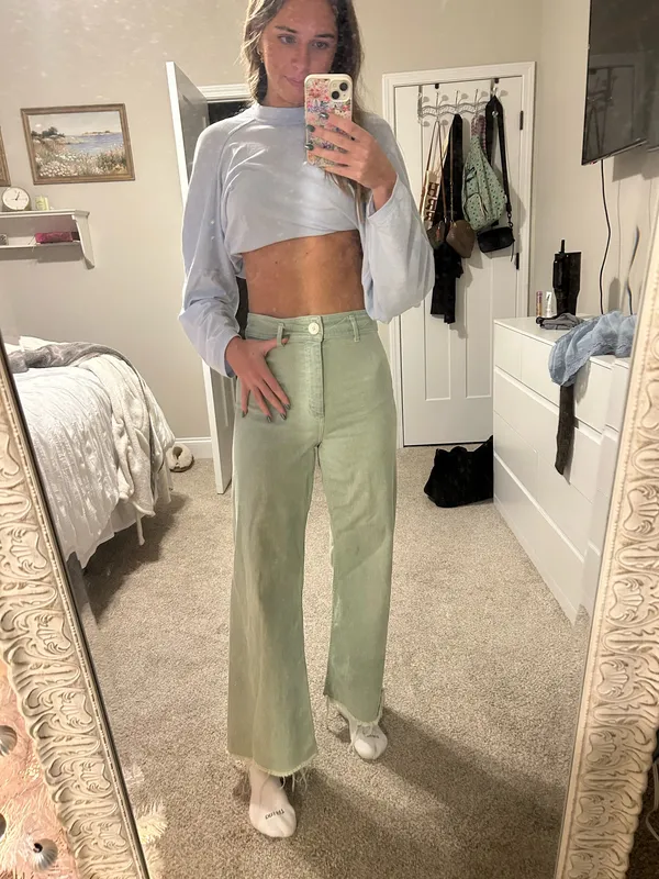 ZARA ZW High-Waisted Marine Straight Jeans - Image 7