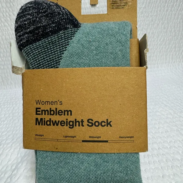 Burton Midweight Crew Socks - Green and Gray - Image 2