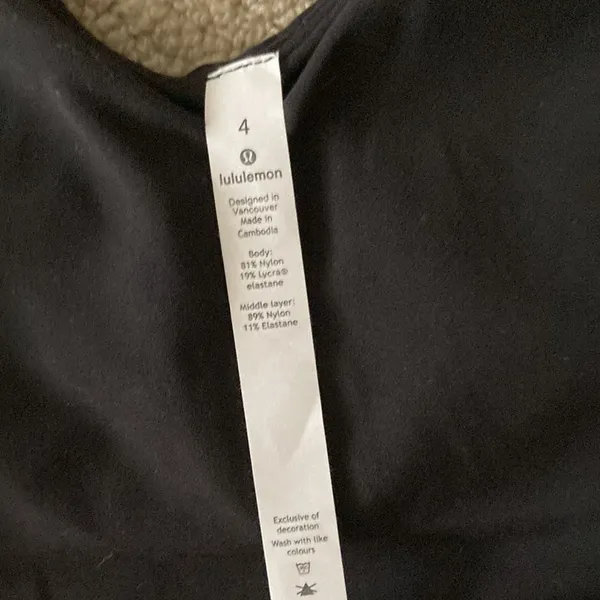 Lululemon Align Tank Black Size 4 Nulu Original Version 2020 Thin Strap Like New - Image 2