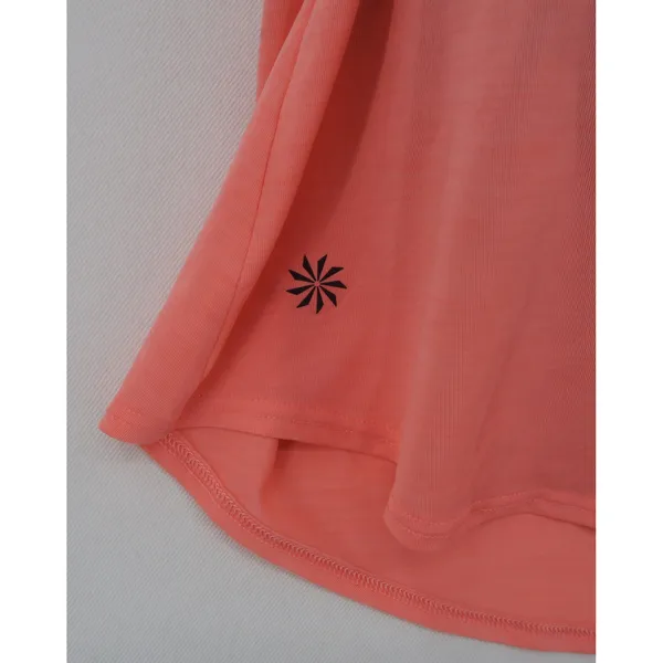 Athleta Womens Medium 2-in-1 Tank Top with Built-in Sports Bra Coral‎ Navy Blue - Image 5