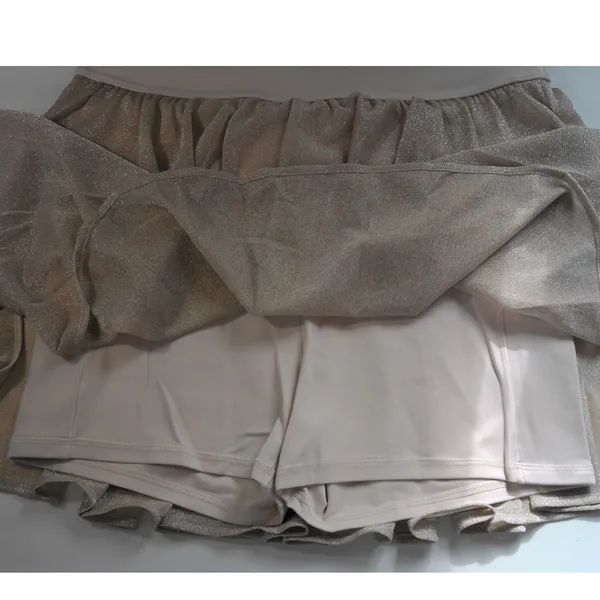 Offline by Aerie Real Me Metallic‎ Gold Pleated Tennis Skort Shimmer Mini L NWT - Image 10