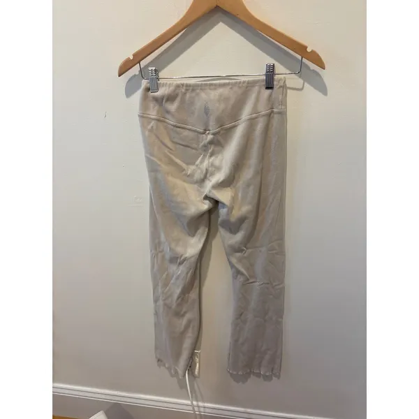 FP Movement High Waisted Ribbed Flare Leggings Beige Lettuce Edge Size M/L - Image 2