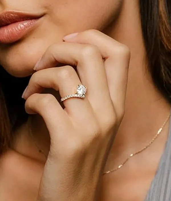 Boutique 1 carat Sterling 925 Moissanite Diamond ring 6 - Image 2