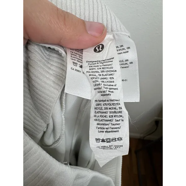 Lululemon Ribbed‎ Softstreme Zip-Leg High-Rise Cropped Pant 25" Light Vapor 8 - Image 11