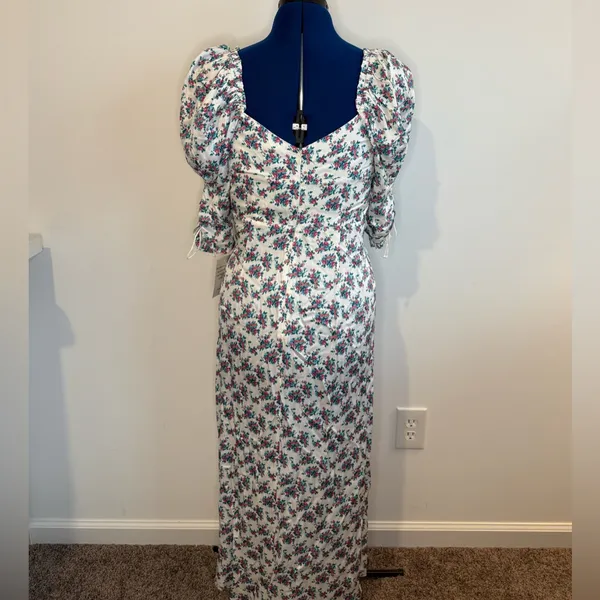 For Love And Lemons White Floral Midi Dress - Image 3