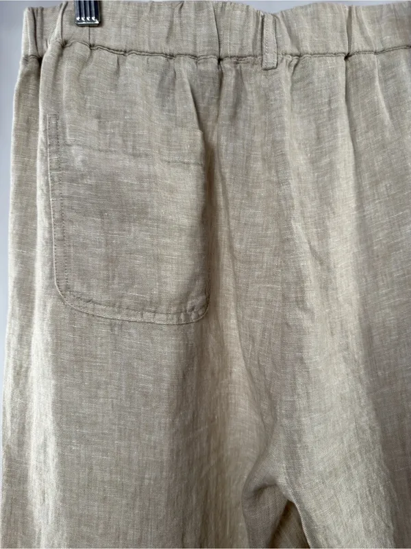 NWT Quince 100% European Linen Pants in Flax Size Medium - Image 9