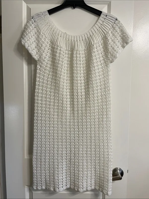 One-of-a-Kind Custom Made Hand Crochet Knit Dress Size Medium/Large - Image 2