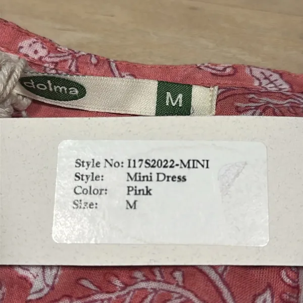 NWT Dolma Raya Block Printed Mini Dress Sz M - Image 6