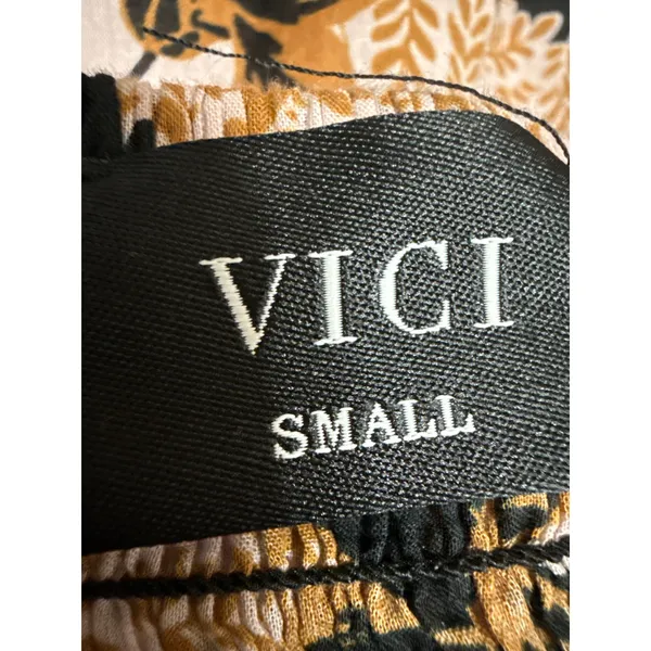 Vici Multicolor Floral Short Puff Sleeve Smocked Tiered A Line Mini Dress Size S - Image 3