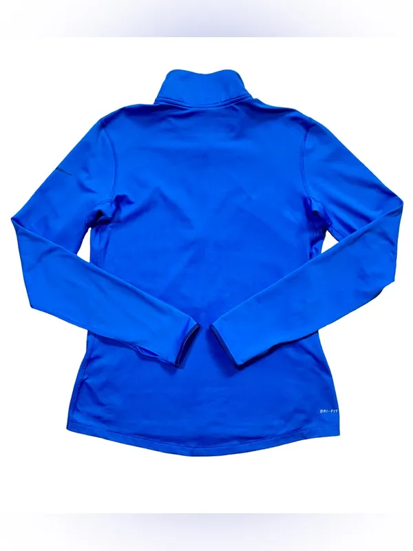 Nike Pro Dri-Fit Blue Half Zip Pullover Jacket Size Large - Image 4