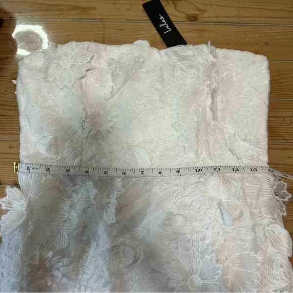 NWT Lulus Elevated Sensation White 3D Floral Embroidered Midi Dress - Image 3