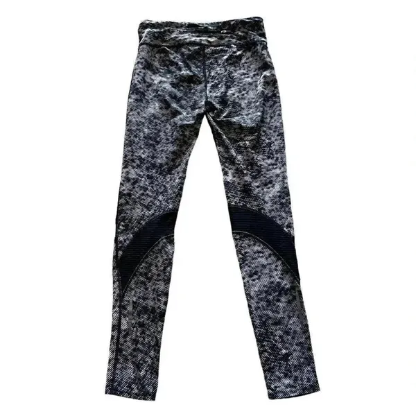 Black & White Abstract Skinny High Waist Womens Yoga Athletic Pants Sz S - Image 3