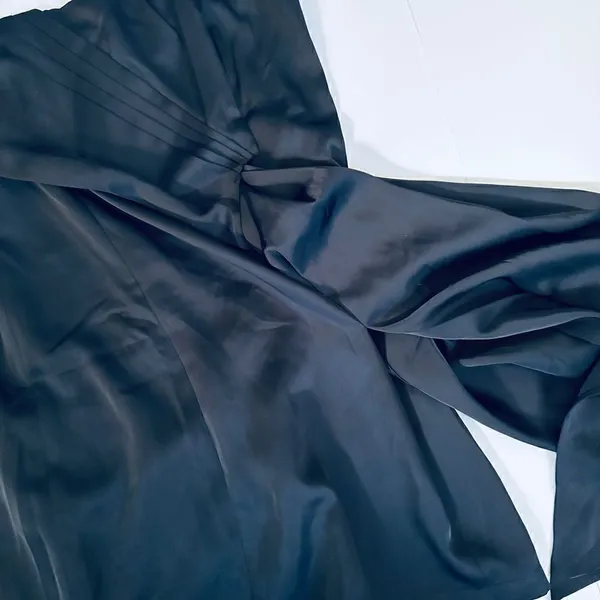 Lulus Romantic Allure Black Satin Asymmetrical Mini Dress - Image 13