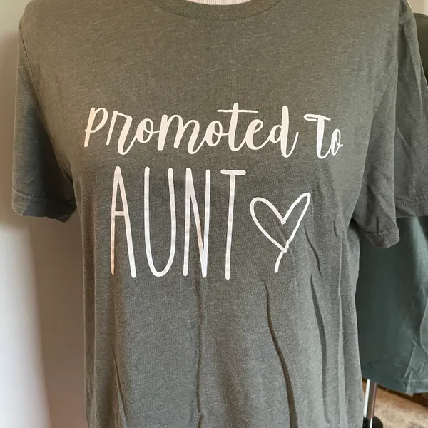 Bella Canvas Medium Promoted To Aunt Tee - Image 2