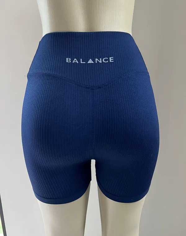 Balance Athletica Linear Shorts in Navy Blue - Image 2