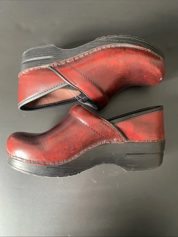 Dansko Professional Cordovan Cabrio Leather Work Clogs Size 38 / 7.5-8 - Image 6