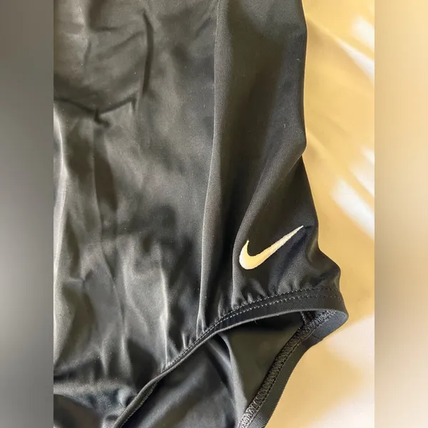 Nike Black and White Striped One-Piece Swimsuit - Image 2