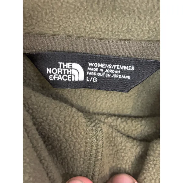 The North Face Pullover Womens Large Green Excellent Funnel‎ Neck Fleece Top - Image 3