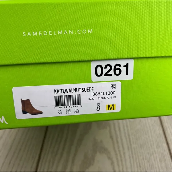 Sam Edelman Women's Kaiti Block Heel Ankle Boots 8M Walnut Suede $180 - Image 7