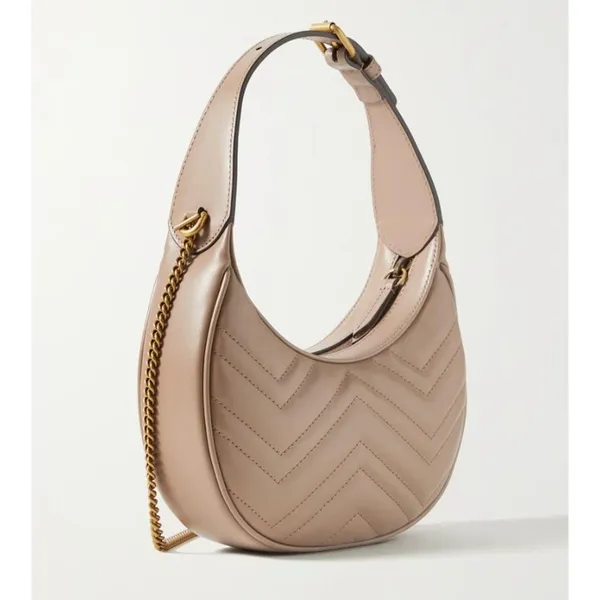 GUCCI Marmont moon quilted leather hobo shoulder bag crossbody bag - Image 4