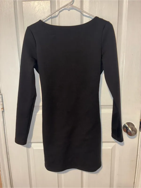 Thea mini dress Black RunAway The Label Long-Sleeve Open-Back Crisscross Straps - Image 2