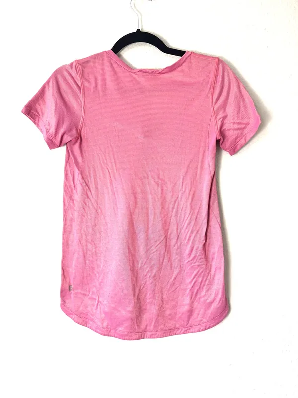 Lululemon Pink Shimmer What The Sport Tee Size Medium - Image 3