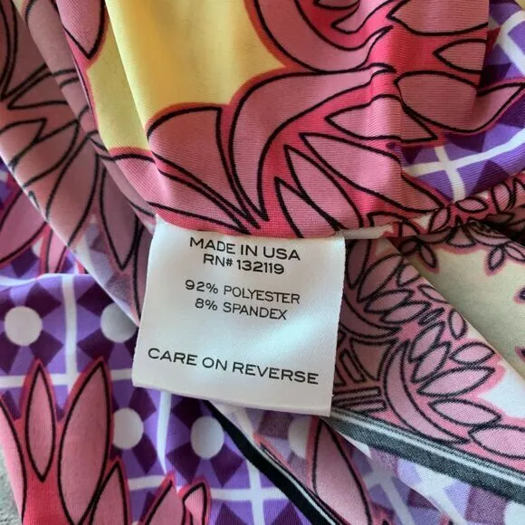Tata Jolie‎ Floral Dress Geometric Print Hi-Low Maxi Long Vibrant Summer Boho XL - Image 7