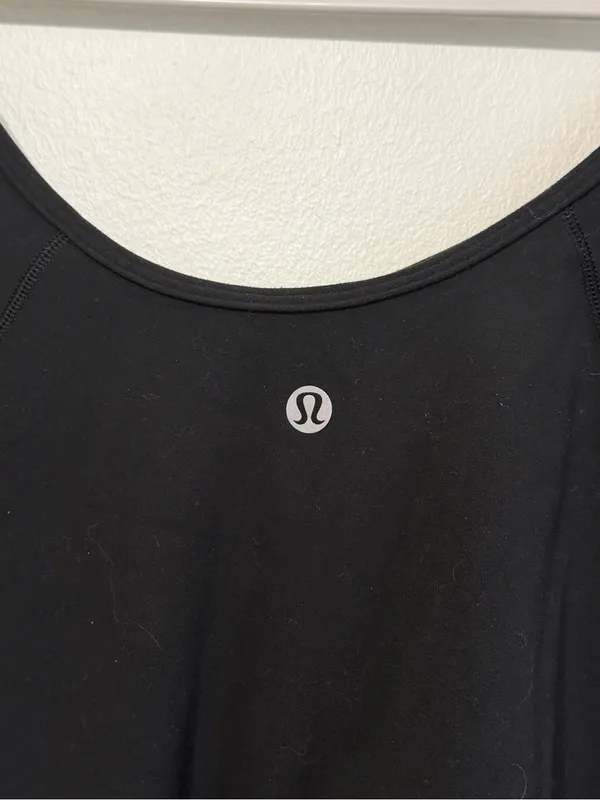 Lululemon Align T-Shirt Black Crop Top Size 10 Nulu - Image 5