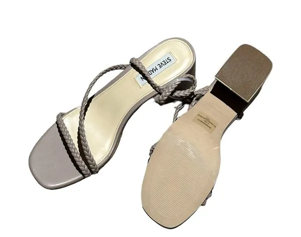 NEW STEVE MADDEN Dion Braided Heeled Sandals - Image 6