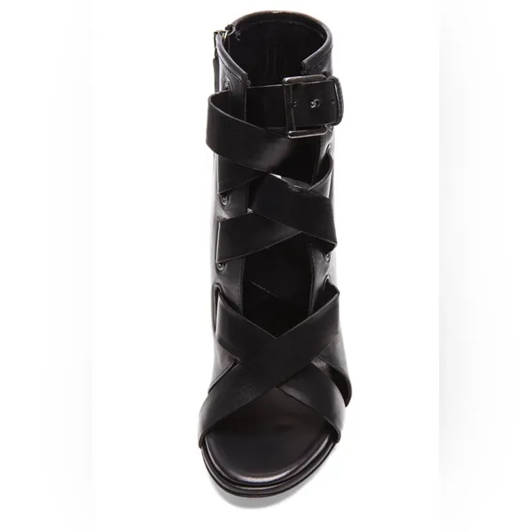 DVF Diane Von Furstenberg Black Stiletto Leather Booties - Image 2
