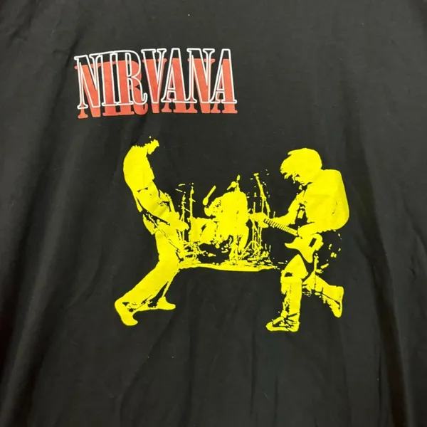 Nirvana Live at Reading 1992 Silhouette Grunge Band Tee XL - Image 2
