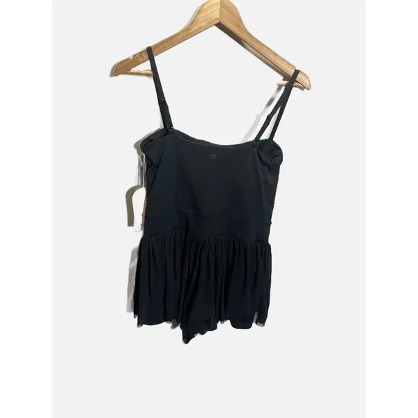 Blogilates Barre Romper Black Activewear Yoga Stretch Flirty Skirted‎ Bodysuit L - Image 5