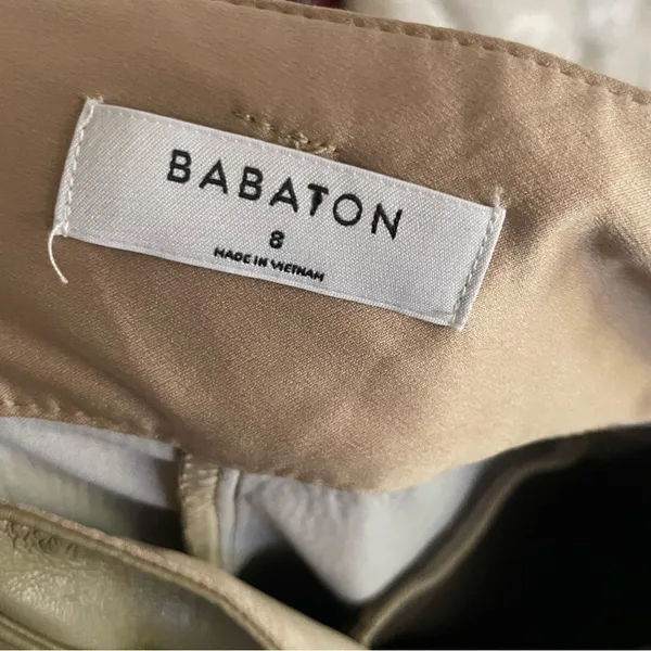 Aritzia Babaton Belted Vegan Leather Pant- Size 8 - Image 7