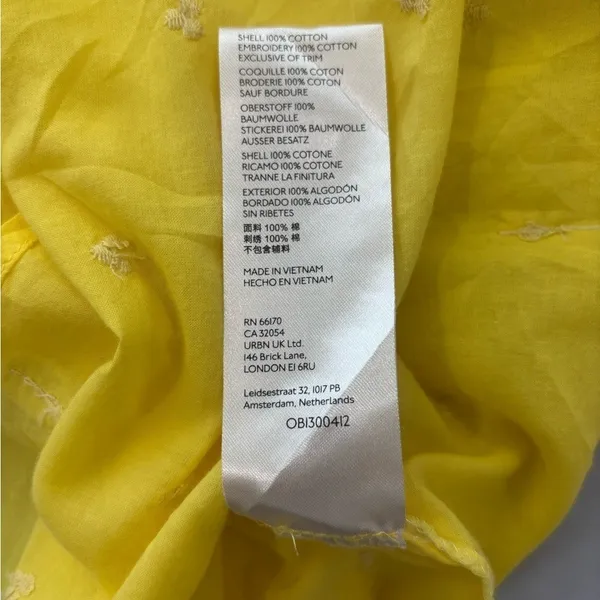 Anthropologie Maeve Yellow Embroidered Shirt‎ - Image 9