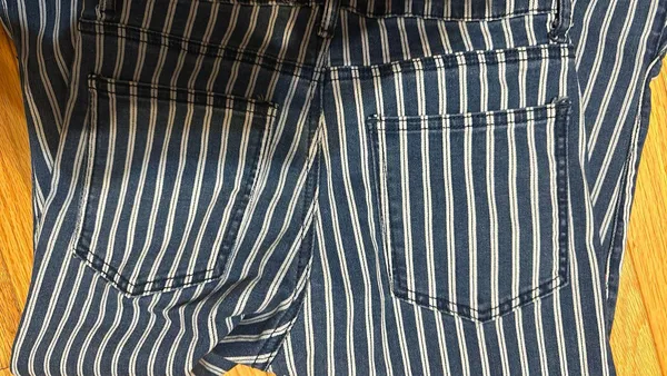 Altar'd State Striped Denim Flare Pants - Image 2
