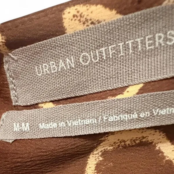 Urban Outfitters Brown Butterfly-Print Midi Slip Dress Sz M - Image 7