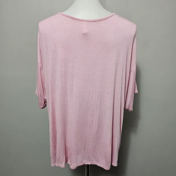 Forgotten Grace Pink Knot Front Top 2X Bohemian Pastel Clean Girl Feminine - Image 6