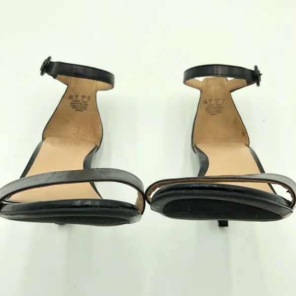 Naturalizer Black Leather Upper Kinsley Heeled Sandals Size 10 - Image 11