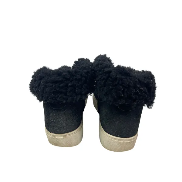 UGG Lynus Women's Black Suede Sheepskin Cuff Round Toe Sneakers Ankle Boots 7.5 - Image 3