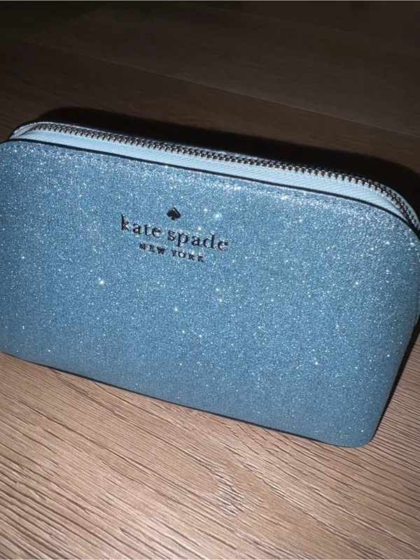 Kate Spade Glitter Fabric Small Cosmetic Bag New With Tag - Image 2
