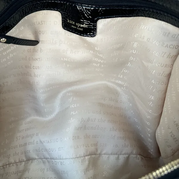 KATE‎ SPADE NY Black with Tan Spots Tote Nylon - Image 6