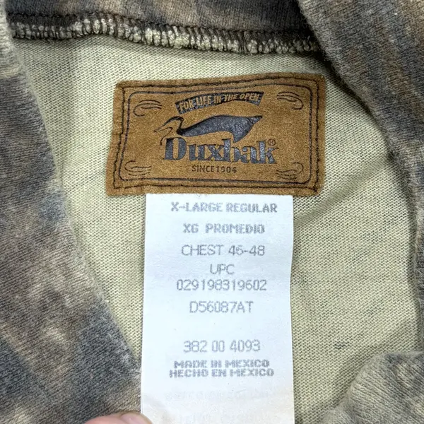 Vintage 90s Duxbak Advantage Timber Camo Long Sleeve Shirt Size XL - Image 4