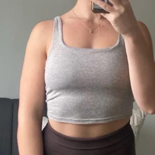 Workout talk with built in bra XS Gray - Image 2
