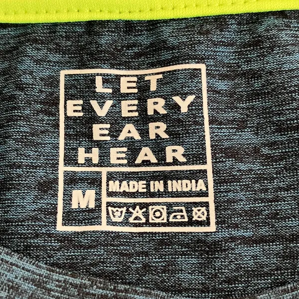 🎉4 for $20 Let Every Ear Hear Performance Tee, Medium Blue - Image 5