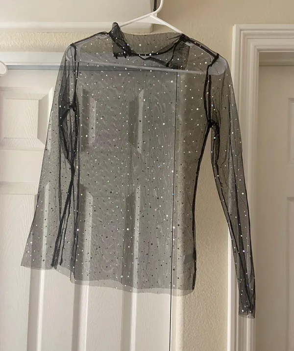 Mesh Party Top Black - Image 2